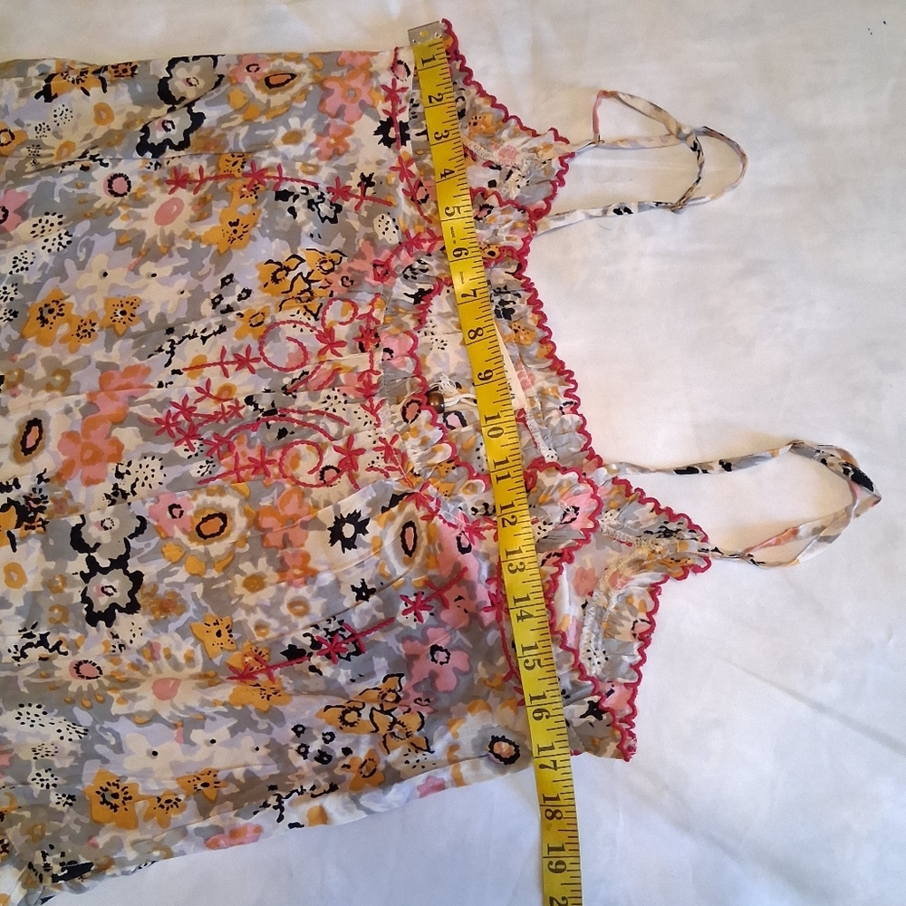 Natural Life Floral Embroidered Harley Sundress Bohemian Hippie Femenine SzXS/S - Picture 8 of 16